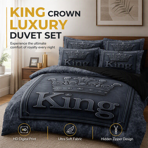 Modern King Crown 3-Piece Bedding Set