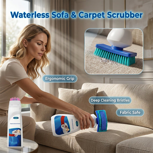🧼 No-Rinse Carpet & Sofa Cleaner – Upholstery Cleaner with Built-In Brush