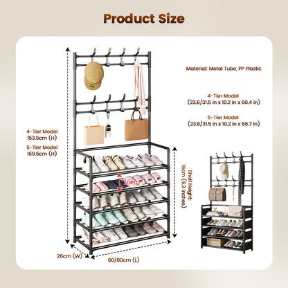🎄LIMITED-TIME 50% OFF! ⏰Multi-Functional Entryway Shoe & Coat Rack