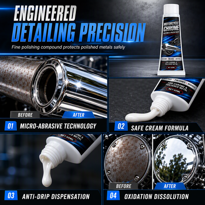 ⏳Limited-time 50% off⏰Motorcycle Chrome Polishing Paste and Metal Restorer🏍️🪄✨