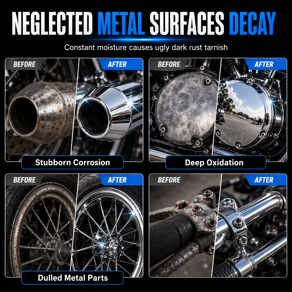 ⏳Limited-time 50% off⏰Motorcycle Chrome Polishing Paste and Metal Restorer🏍️🪄✨