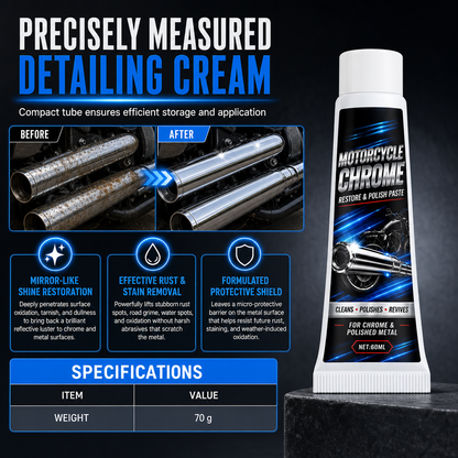 ⏳Limited-time 50% off⏰Motorcycle Chrome Polishing Paste and Metal Restorer🏍️🪄✨