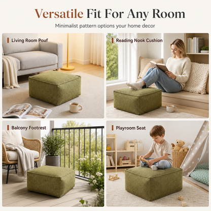 📢📢40% OFF !! ⏰Storage Stool Cover: Fill with Clothes, 100kg Support, Wide Zipper, Washable, 45x45x23cm