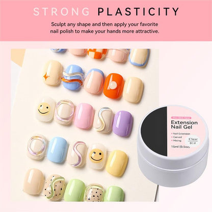 ⚡50K+ SOLD! Almost Gone-💥💅 Solid Nail Extension Builder Gel — Non-Flowing, Easy to Use 🥳