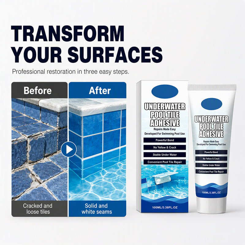 😂 Limited Time: 50% OFF – High Strength Underwater Pool Tile Adhesive