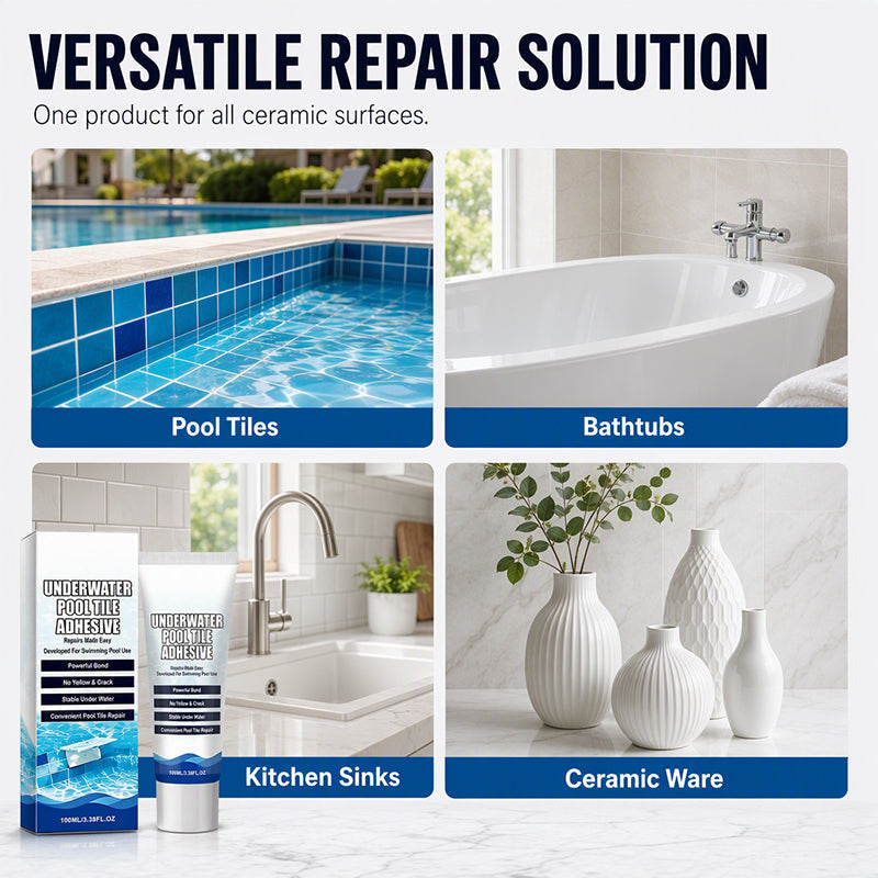 😂 Limited Time: 50% OFF – High Strength Underwater Pool Tile Adhesive