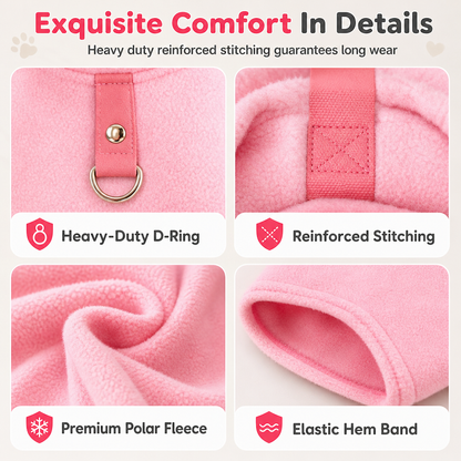 📢📢50% OFF !! ⏰Warm Pet Sweater with Leash Ring – “Love Dad & Mum” Design, Keep Your Pup Cosy & Stylish on Winter Walks ❄️
