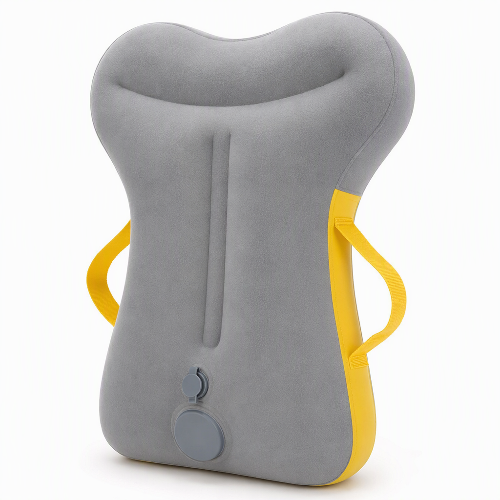📢📢40% OFF !! ⏰Portable Inflatable Travel Pillow Foldable Upright Face Down Sleeping Pillow for Airplane Car Camping and Office Naps