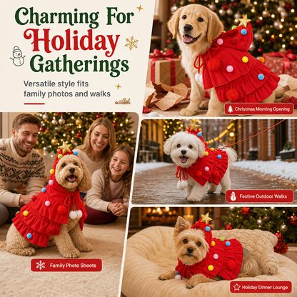☃️Christmas Tree Pet Cape Cloak for Cats & Dogs