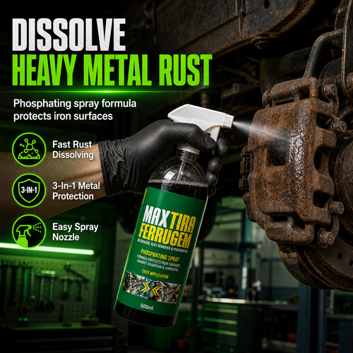 🔥 50% OFF 🔧 3-in-1 Rust Remover & Phosphating Agent – 500ml Spray for Metal Parts, Removes Grease & Rust, Forms Rustproof Protective Film ✨