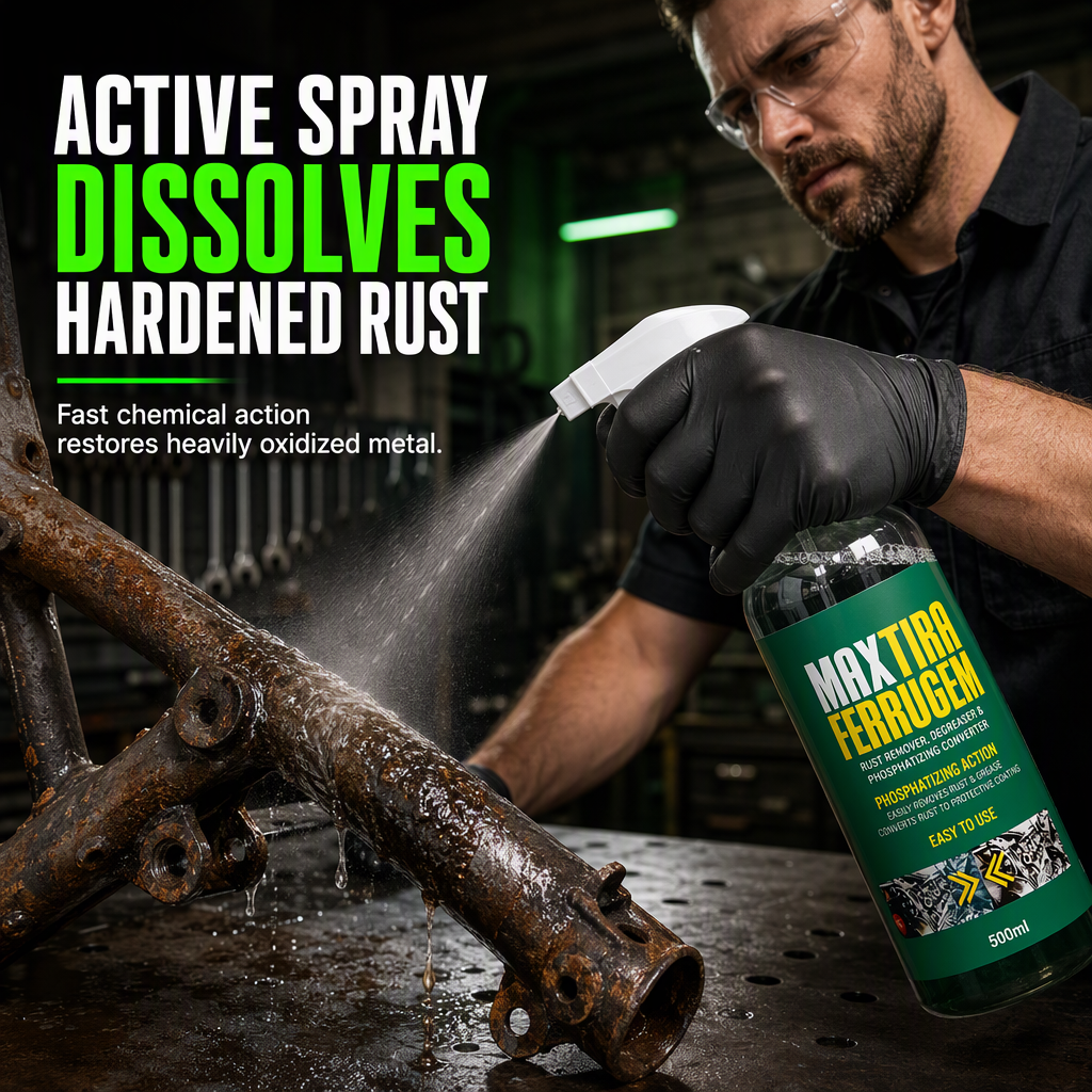🔥 50% OFF 🔧 3-in-1 Rust Remover & Phosphating Agent – 500ml Spray for Metal Parts, Removes Grease & Rust, Forms Rustproof Protective Film ✨