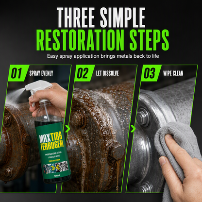 🔥 50% OFF 🔧 3-in-1 Rust Remover & Phosphating Agent – 500ml Spray for Metal Parts, Removes Grease & Rust, Forms Rustproof Protective Film ✨
