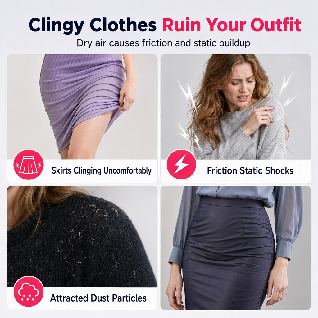 Anti Static Spray for Clothes to Reduce Static Cling on Clothing Hats and Pants