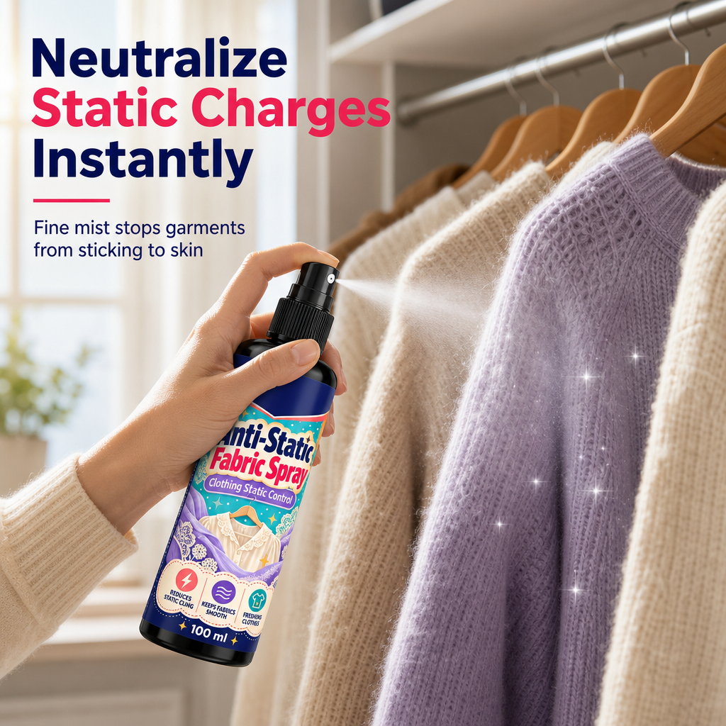 Anti Static Spray for Clothes to Reduce Static Cling on Clothing Hats and Pants