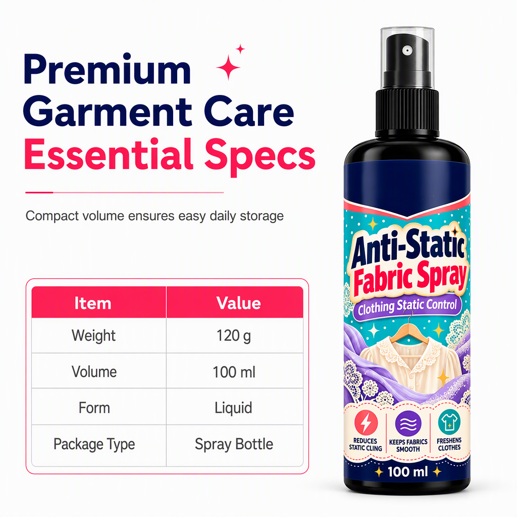 Anti Static Spray for Clothes to Reduce Static Cling on Clothing Hats and Pants