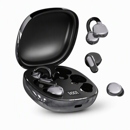 3-in-1 Bluetooth Earphones ✨ Ear Clip · In-Ear · Sleep Modes | 🔇 Noise Cancelling | 🔋 Ultra Long Battery | 6 Pairs of Ear Tips Included