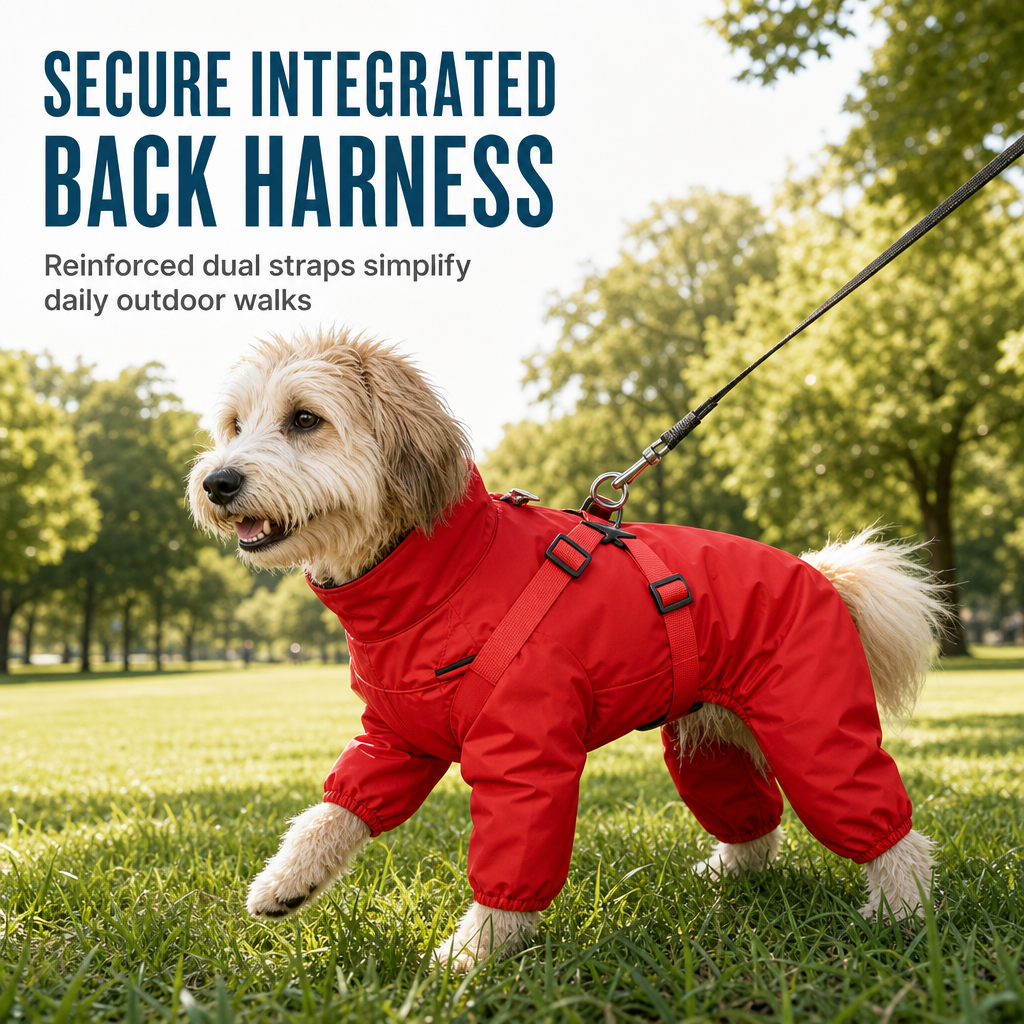 ⏳🔥LIMITED-TIME 50% OFF! ⏰Reflective Waterproof Dog Raincoat with Leash Hole🐶🌧️