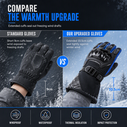 Thickened Warm Waterproof Motorcycle Gloves