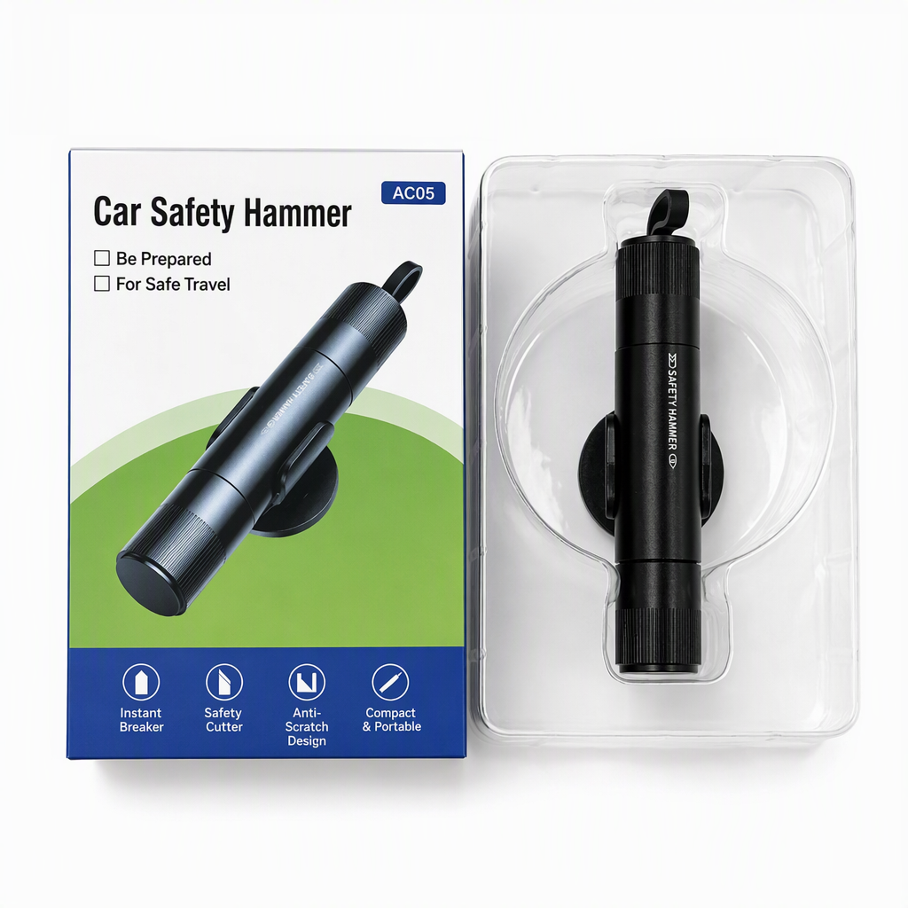 Compact Car Window Breaker and Seatbelt Cutter – product image