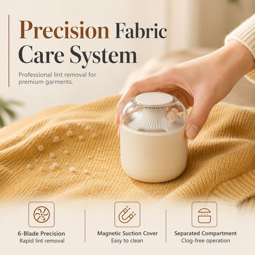 🧶👕50% OFF NOW! Magnetic Lint Remover – Portable Electric Fabric Shaver, 6-Blade Precision Defuzzer, Restore Smoothness for Sweaters, Blankets & Garments