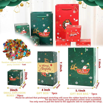 🎁Christmas Pop-up Surprise Gift Box - Unique Folding Bouncing Red Envelope Gift Box🎁