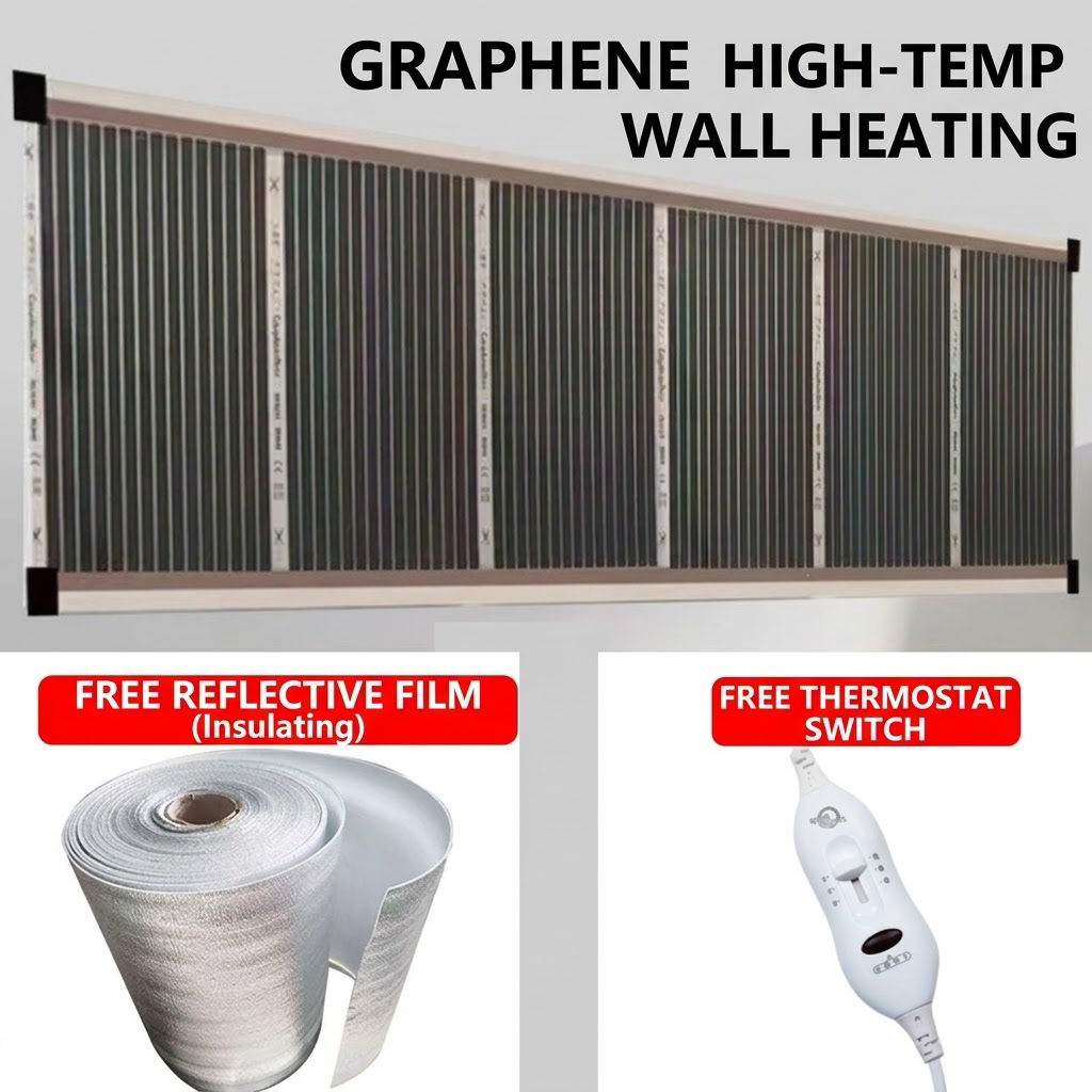 🔥3-Second Rapid Heating Honeycomb Graphene Far-Infrared Ceramic Wall Heater | Low Noise, Energy Efficient Indoor Wall Mount Space Heater