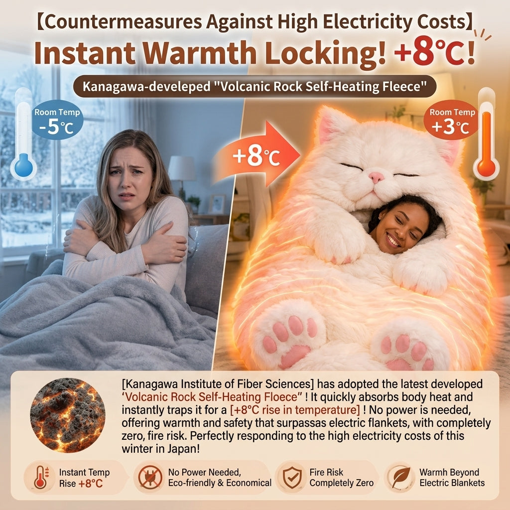 🐱Warm Plush Cat-Themed Sleeping Bag for Adults｜Thick Winter Wearable Sleep Bag!
