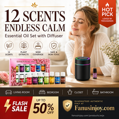 🔥50% Off！🎁🌺The fresh scent lifts your mood！🌷12-Pack Water Soluble Essential Oils Set