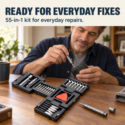 55 In 1 Magnetic Screwdriver Set 360° Handle Special Bits for PC Chassis & Home Appliance Repair