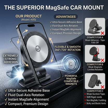 Ultimate Hands-Free Driving: Ultra-Stable MagSafe Car Phone Mount