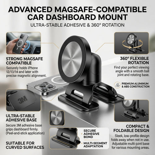 Ultimate Hands-Free Driving: Ultra-Stable MagSafe Car Phone Mount