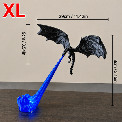 🔥 HOT SALE 🐉| 3D Fire-Breathing Dragon LED Display – Fantasy Bookshelf Decor with Glowing Flame